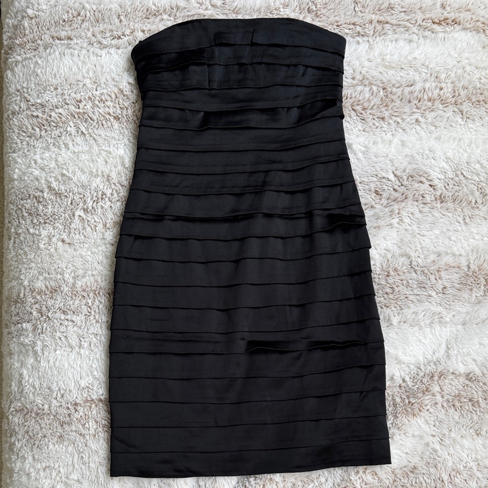 BEBE Elegant Black Strapless Dress Size Small